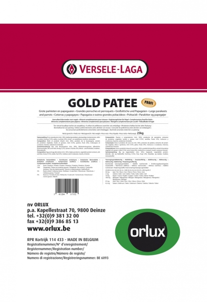Versele-Laga Orlux Gold Patee für GS und Pap. PROFI 25 kg