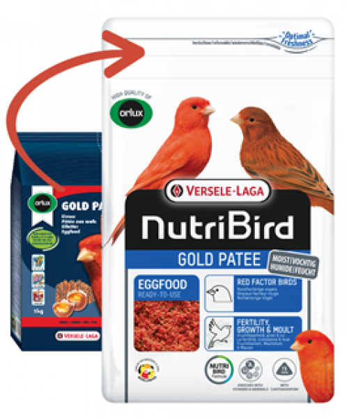 Orlux Nutribird Gold Patee Rot Umstellung